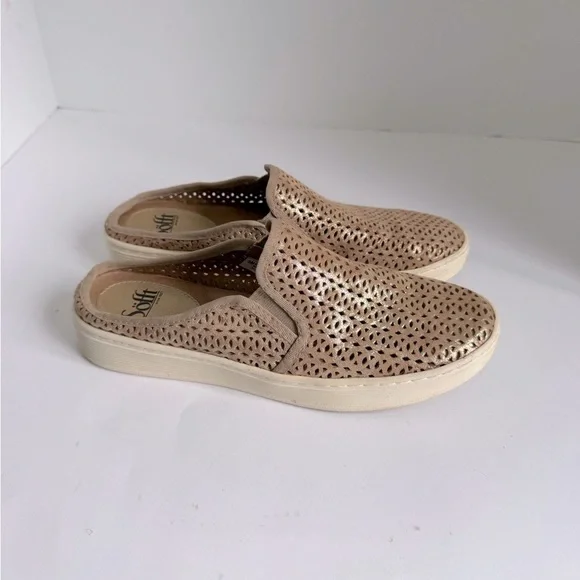 Söfft Somers II Slide Slip On Slide Mules Sneakers/Shoes Leather Metallic Size 9 - Picture 5 of 9